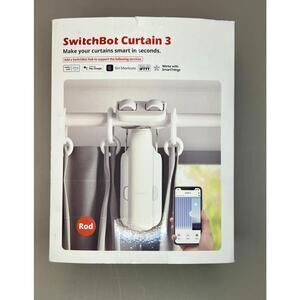 SwitchBot Automatic Curtain Opener 3 Smart Motor - White, Rod